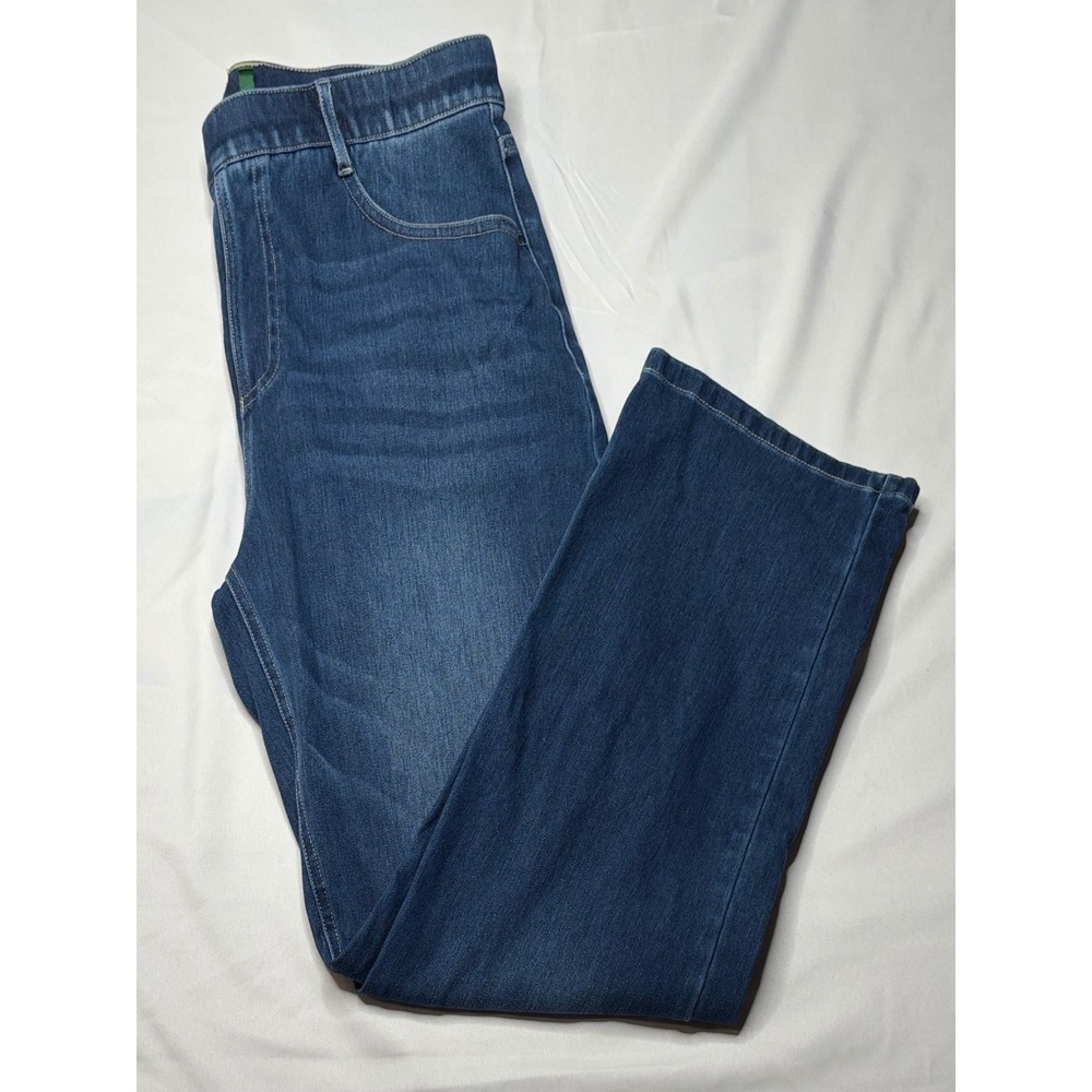 Halara Womens High Waisted Blue Straight Leg Denim Jeans Size Large Regular - Picture 1 of 4